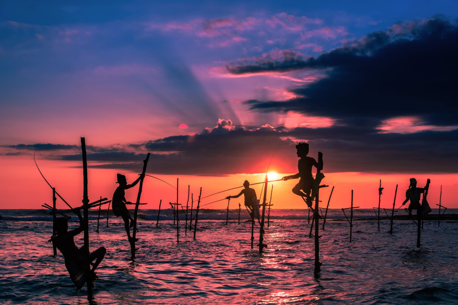 stilt fisherman who can be seen in ypur holiday tours to Sri Lanka.